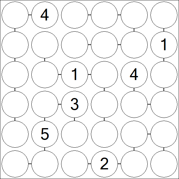 Chain Sudoku 6x6 - Difficile
