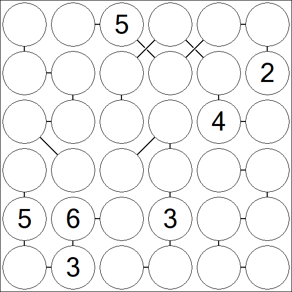 Chain Sudoku 6x6 - Hard