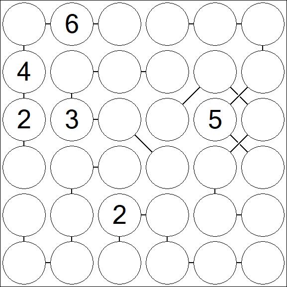 Chain Sudoku 6x6 - Hard