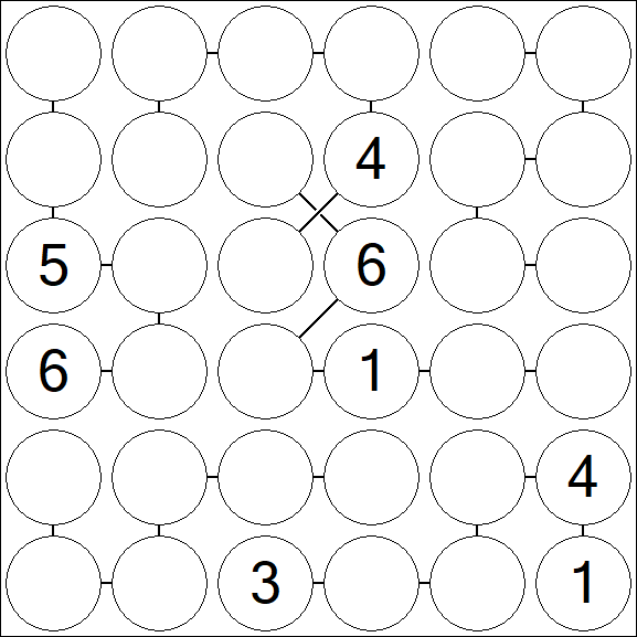 Chain Sudoku 6x6 - Difficile