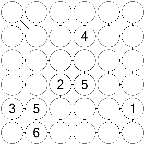 Chain Sudoku 6x6 - Difficile