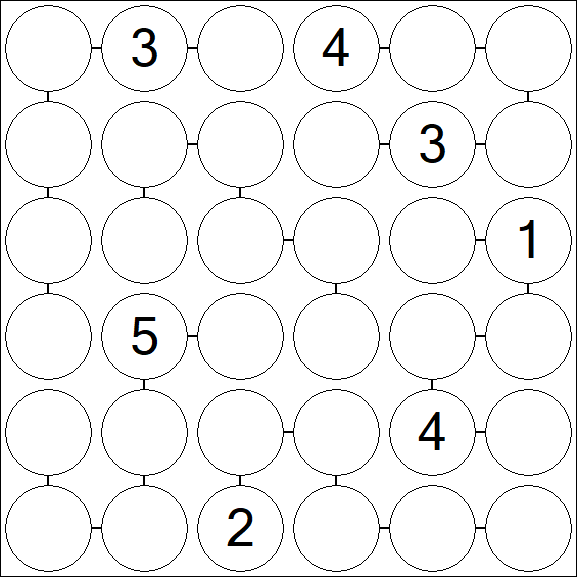 Chain Sudoku 6x6 - Difficile