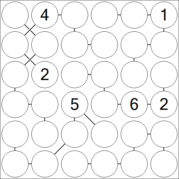 Chain Sudoku 6x6 - Difícil