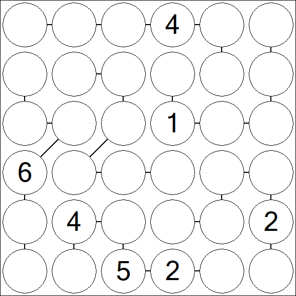 Chain Sudoku 6x6 - Difícil