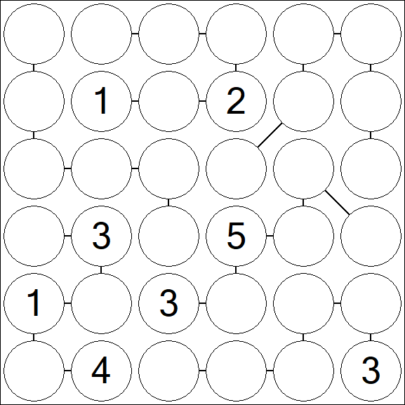 Chain Sudoku 6x6 - Difícil