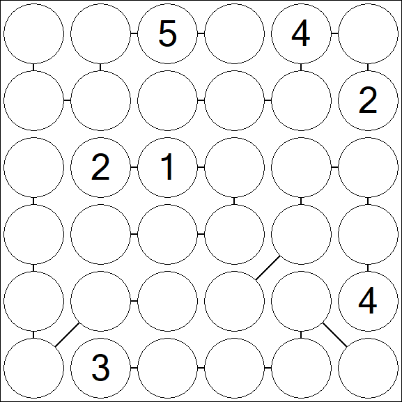 Chain Sudoku 6x6 - Difficile