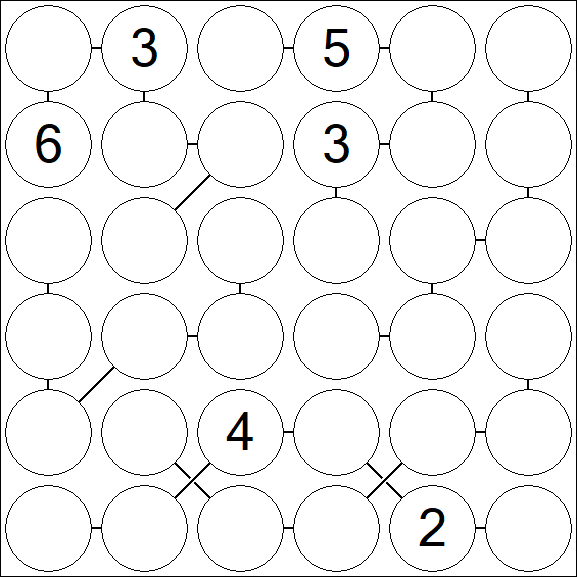 Chain Sudoku 6x6 - Difícil