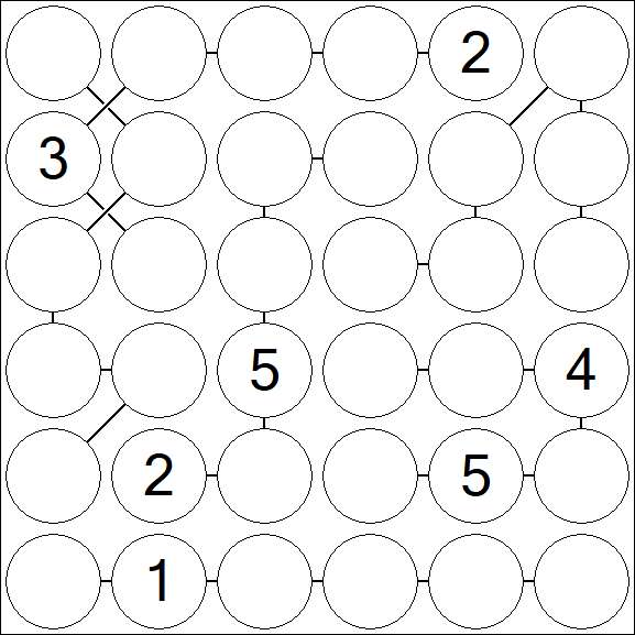 Chain Sudoku 6x6 - Difícil