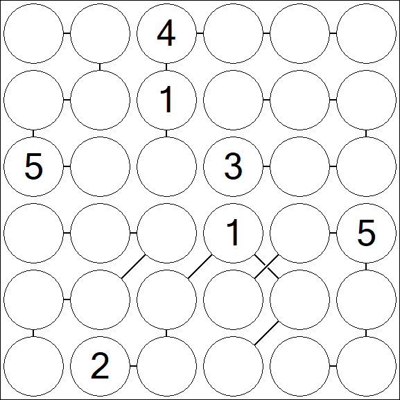 Chain Sudoku 6x6 - Difícil