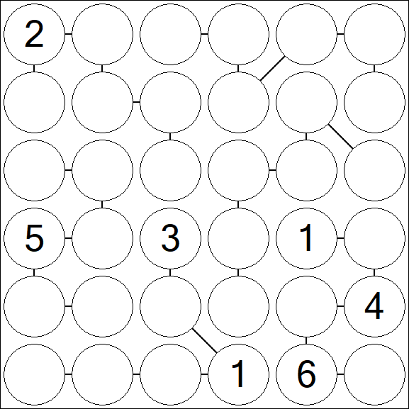 Chain Sudoku 6x6 - Difficile