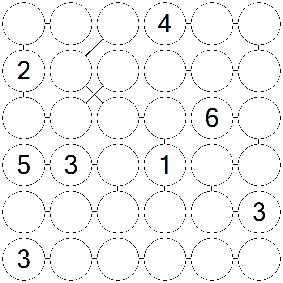Chain Sudoku 6x6 - Difficile