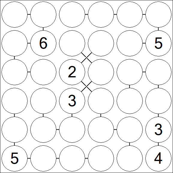 Chain Sudoku 6x6 - Difícil