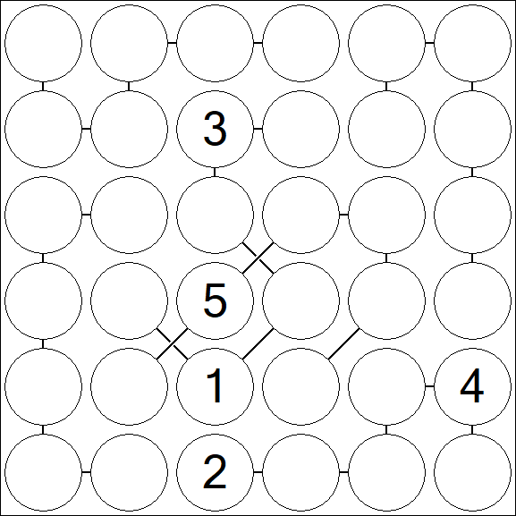 Chain Sudoku 6x6 - Difícil