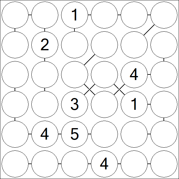 Chain Sudoku 6x6 - Difícil