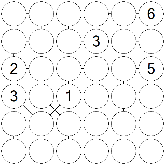 Chain Sudoku 6x6 - Difficile