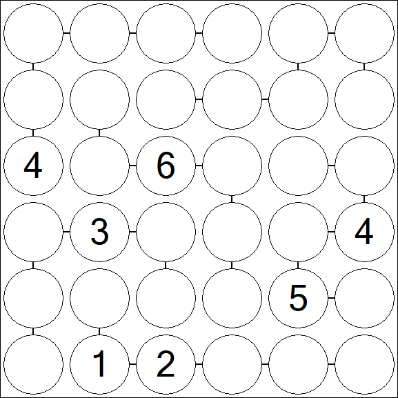 Chain Sudoku 6x6 - Difficile