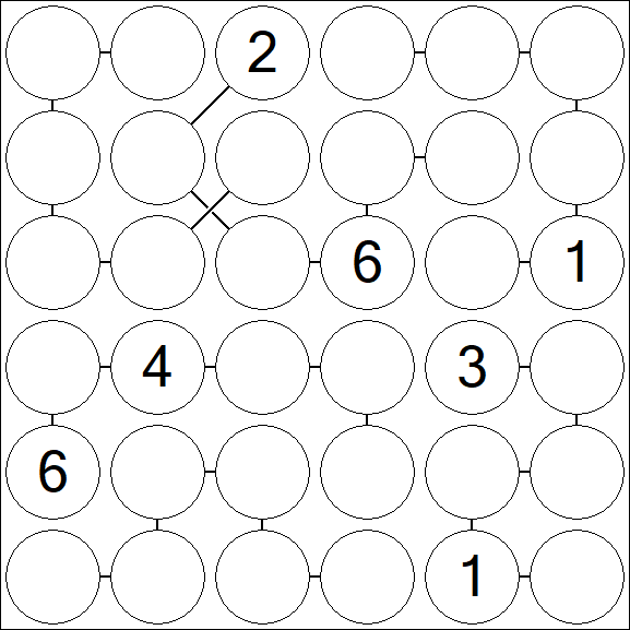 Chain Sudoku 6x6 - Difficile