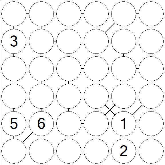 Chain Sudoku 6x6 - Difficile