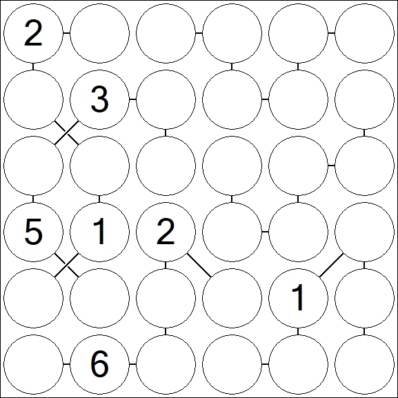 Chain Sudoku 6x6 - Difficile