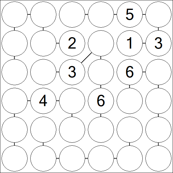 Chain Sudoku 6x6 - Difficile