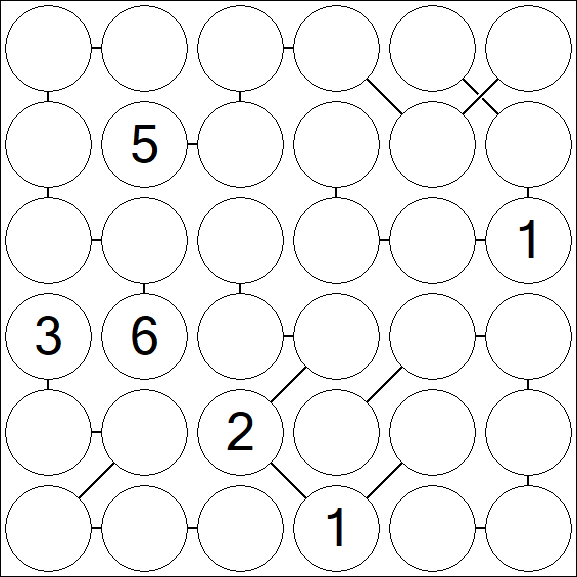 Chain Sudoku 6x6 - Difficile