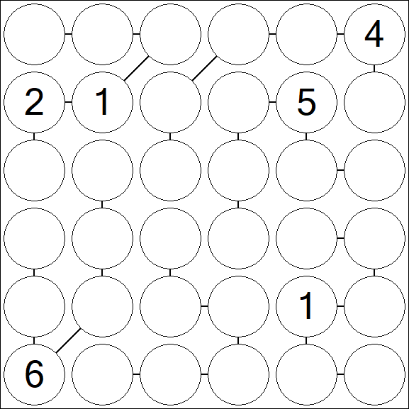 Chain Sudoku 6x6 - Difícil