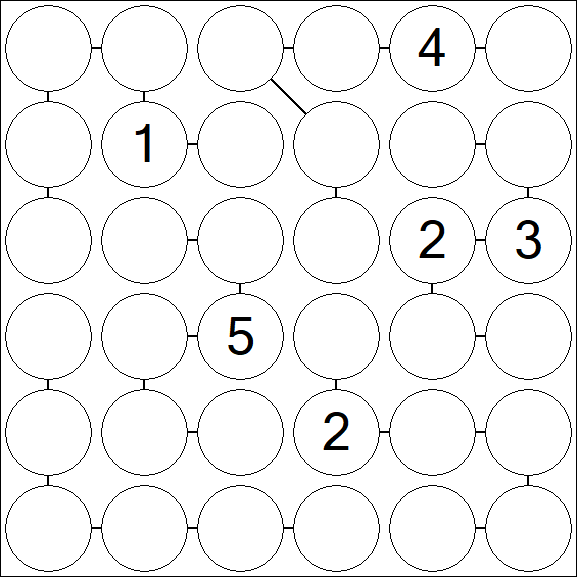 Chain Sudoku 6x6 - Difficile