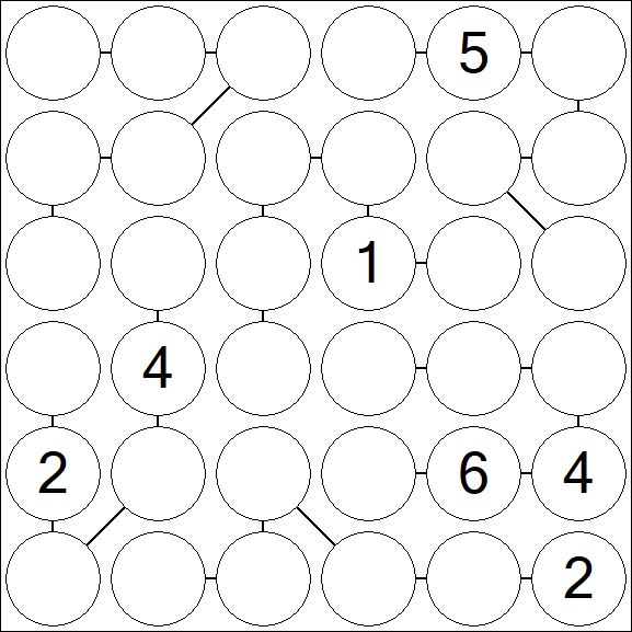 Chain Sudoku 6x6 - Difficile