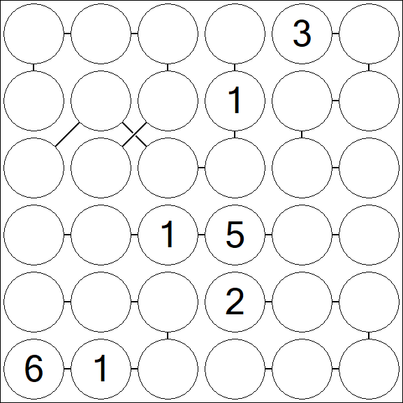 Chain Sudoku 6x6 - Difficile