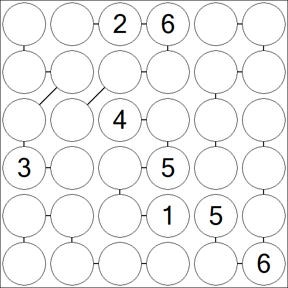 Chain Sudoku 6x6 - Difficile