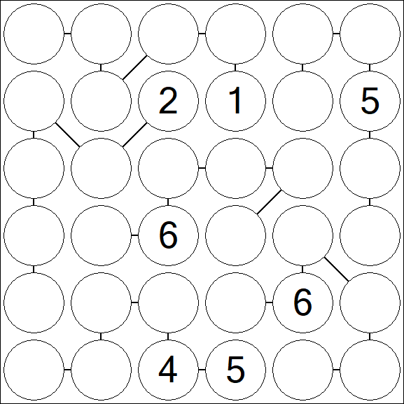 Chain Sudoku 6x6 - Difficile