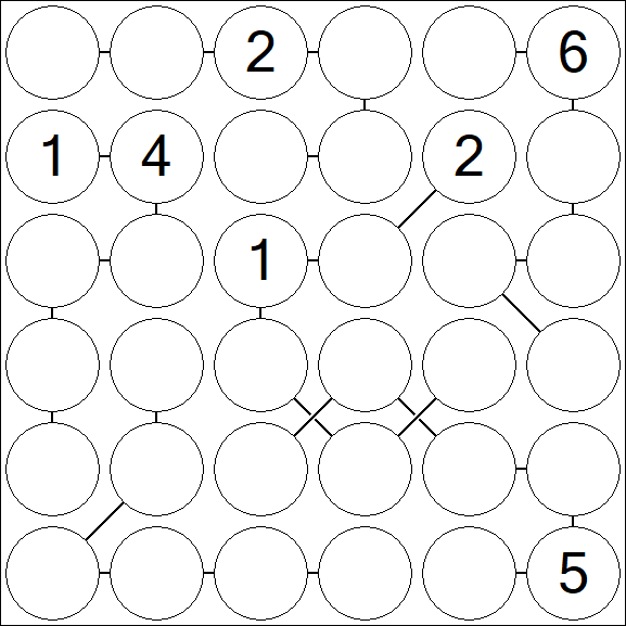 Chain Sudoku 6x6 - Difficile