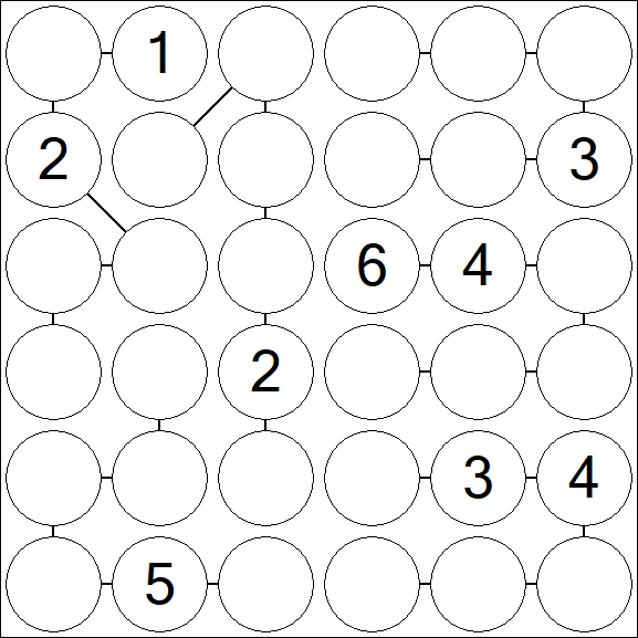 Chain Sudoku 6x6 - Difficile