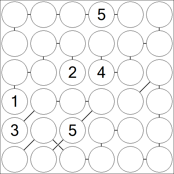 Chain Sudoku 6x6 - Difficile