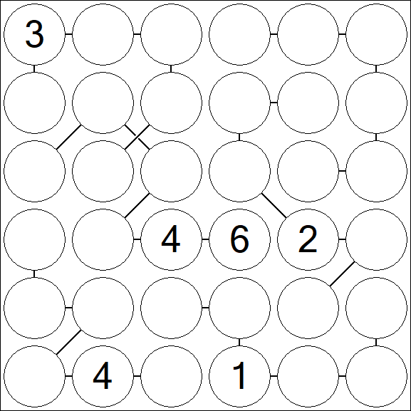 Chain Sudoku 6x6 - Difficile
