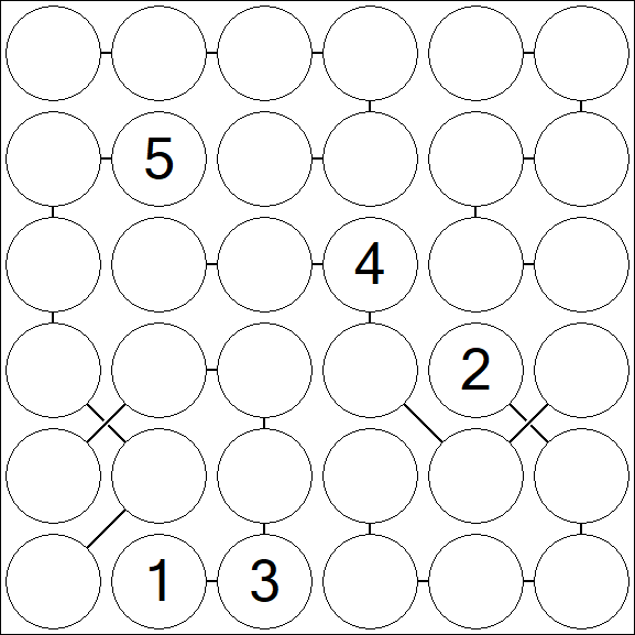 Chain Sudoku 6x6 - Difficile