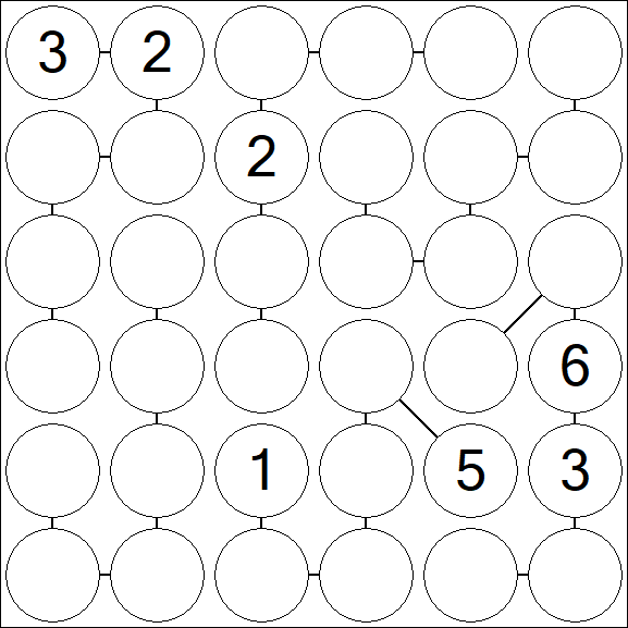 Chain Sudoku 6x6 - Difficile