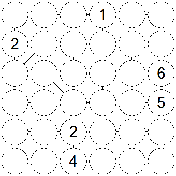Chain Sudoku 6x6 - Difficile