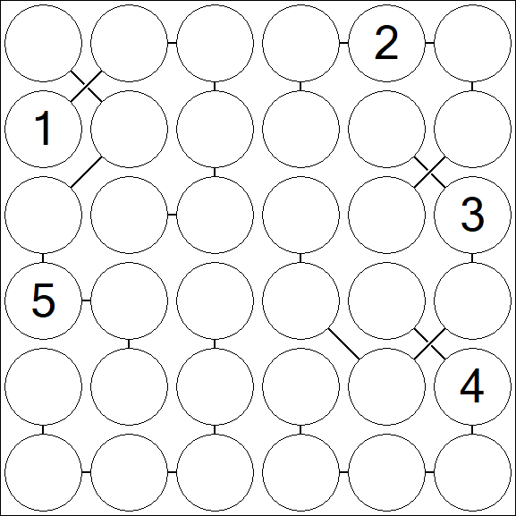 Chain Sudoku 6x6 - Difficile