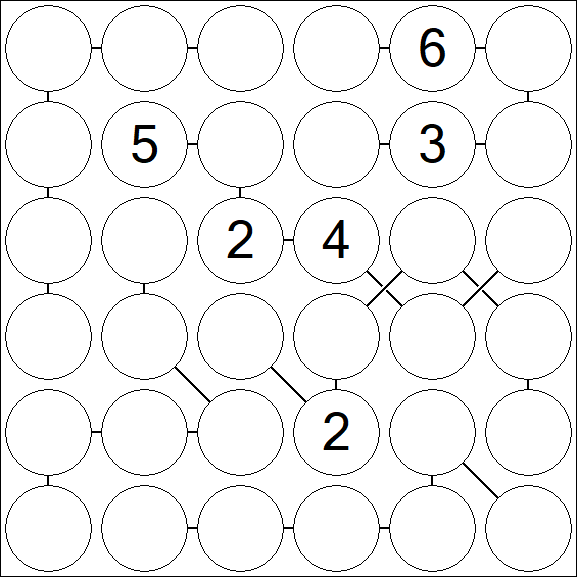 Chain Sudoku 6x6 - Difficile