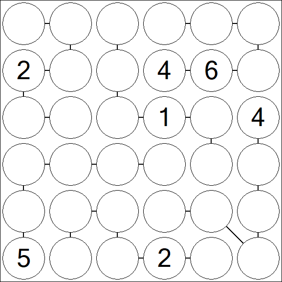 Chain Sudoku 6x6 - Difficile