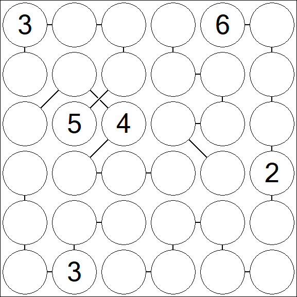 Chain Sudoku 6x6 - Difficile