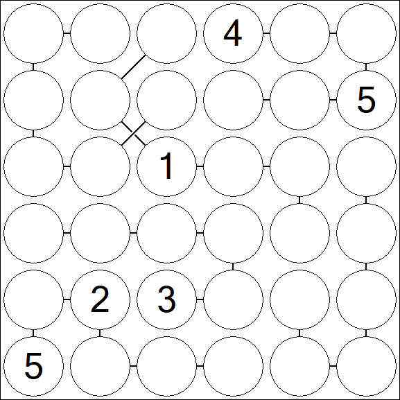 Chain Sudoku 6x6 - Difficile