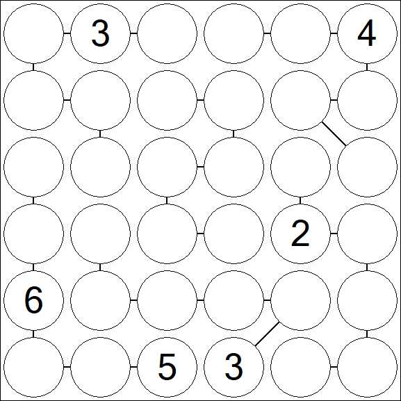 Chain Sudoku 6x6 - Difficile