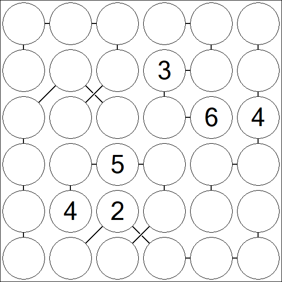 Chain Sudoku 6x6 - Difficile