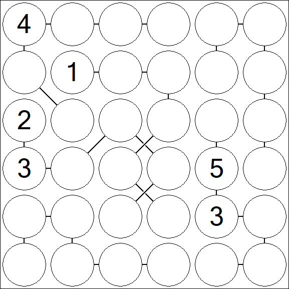 Chain Sudoku 6x6 - Difficile