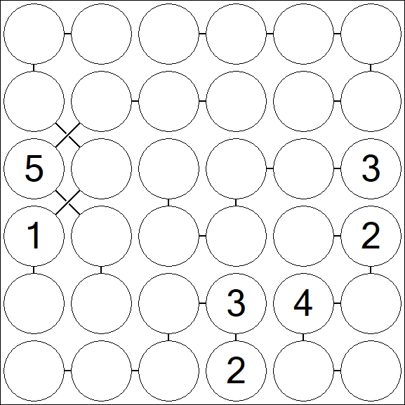 Chain Sudoku 6x6 - Difficile