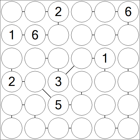 Chain Sudoku 6x6 - Difficile
