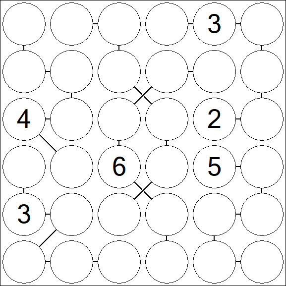 Chain Sudoku 6x6 - Difficile