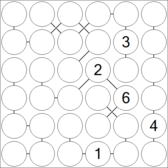 Chain Sudoku 6x6 - Difficile